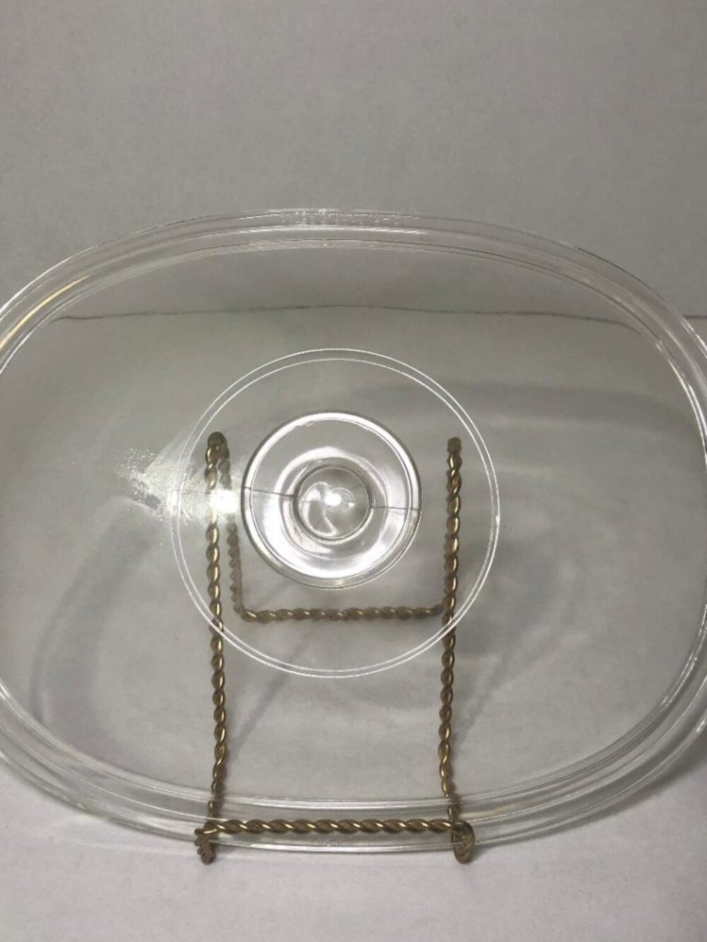 Oval Pyrex DC 1 1/2C Glass Casserole Lid Only Vintage Replacement
